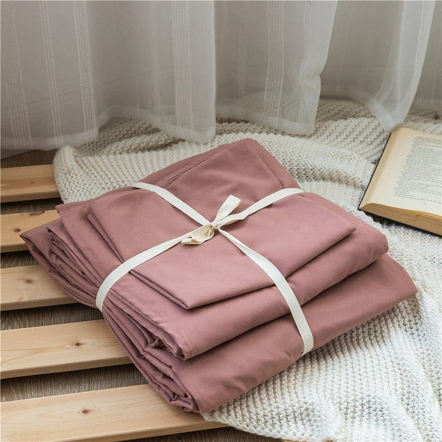 Bedding Set – Cotton Plain – Soft Blush