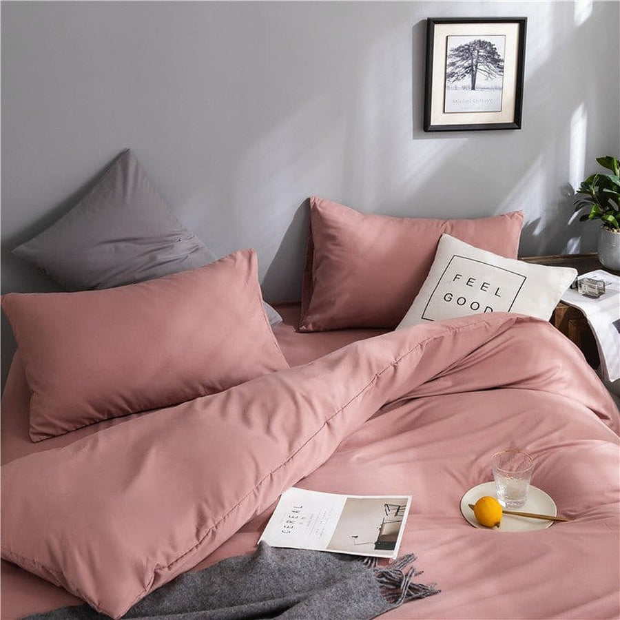 Bedding Set – Cotton Plain – Soft Blush