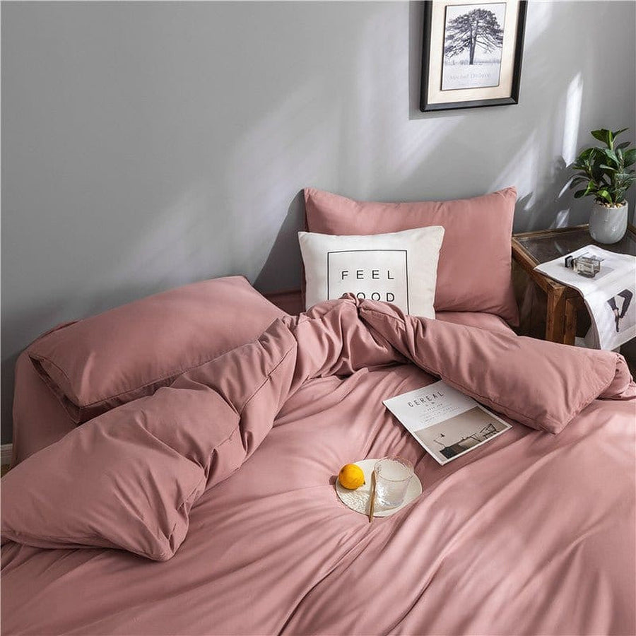 Bedding Set – Cotton Plain – Soft Blush