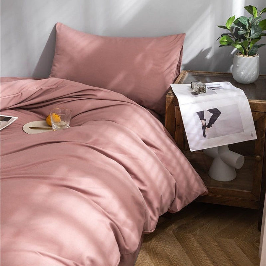 Bedding Set – Cotton Plain – Soft Blush