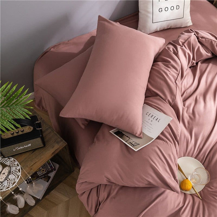Bedding Set – Cotton Plain – Soft Blush