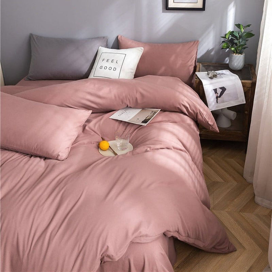 Bedding Set – Cotton Plain – Soft Blush
