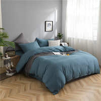 Bedding Set – Cotton Plain – Stormy Blue