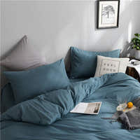 Bedding Set – Cotton Plain – Stormy Blue