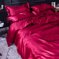 Bedding Set – Satin – Cherry