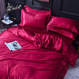 Bedding Set – Satin – Cherry
