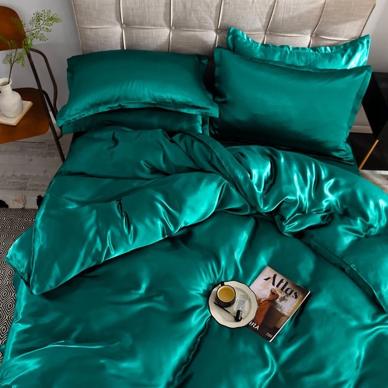 Bedding Set – Satin – Teal