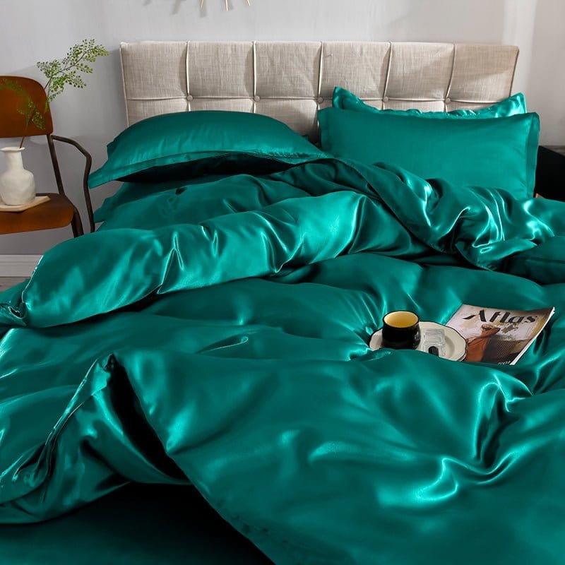 Bedding Set – Satin – Teal