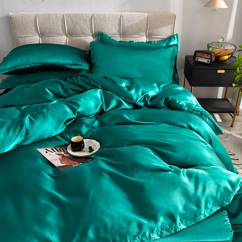 Bedding Set – Satin – Teal