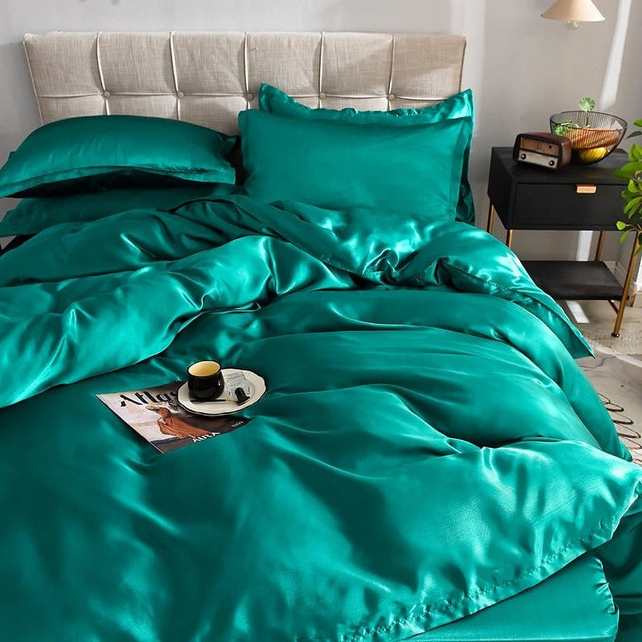 Bedding Set – Satin – Teal