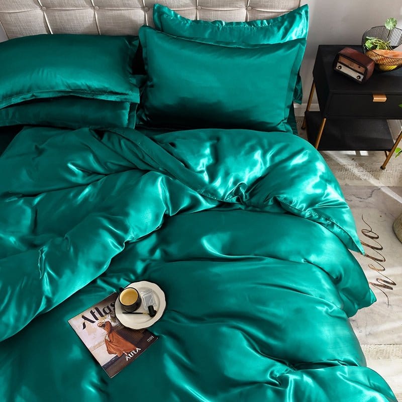 Bedding Set – Satin – Teal