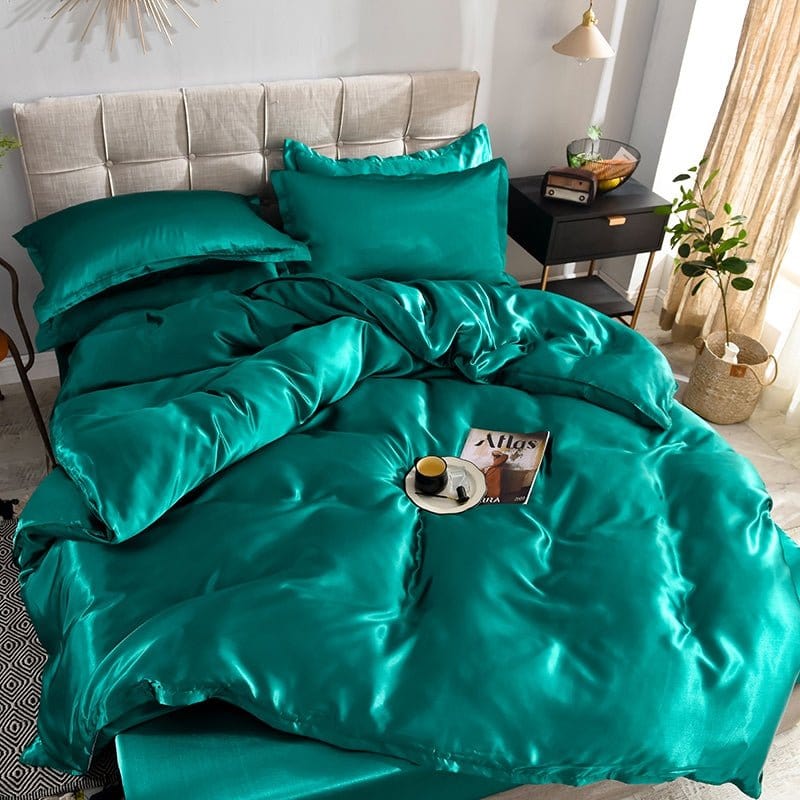 Bedding Set – Satin – Teal