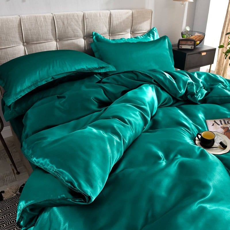 Bedding Set – Satin – Teal