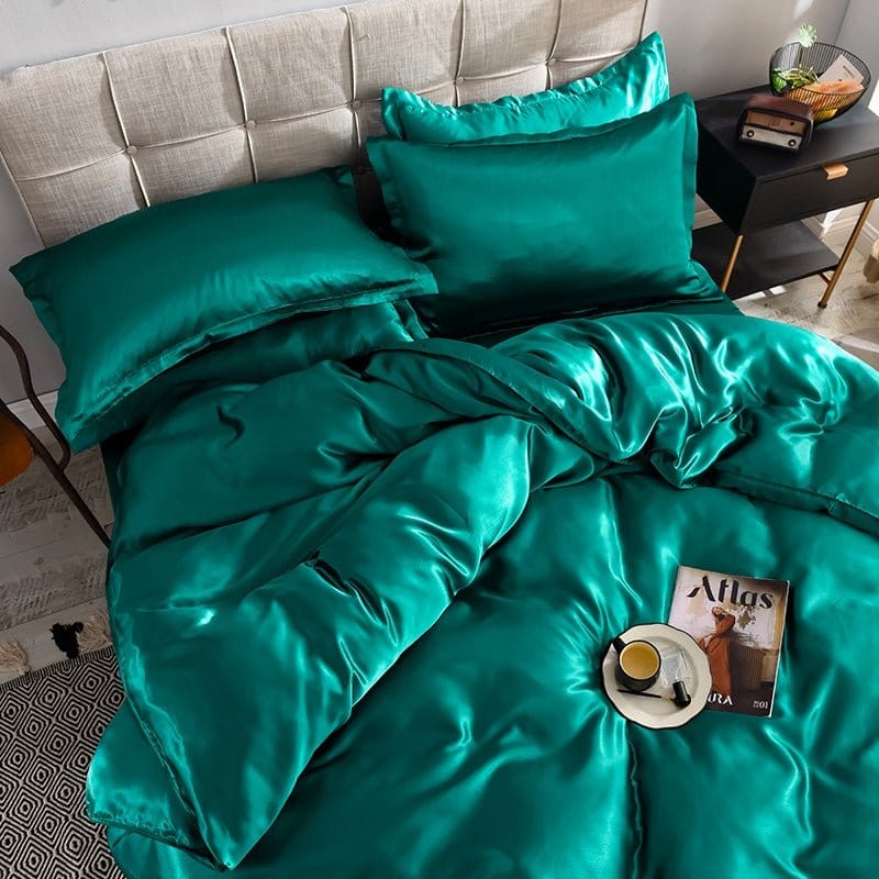 Bedding Set – Satin – Teal