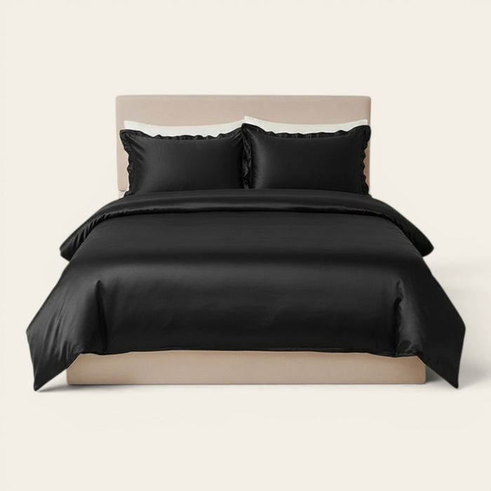 Bedding Set – Satin – Ink Black