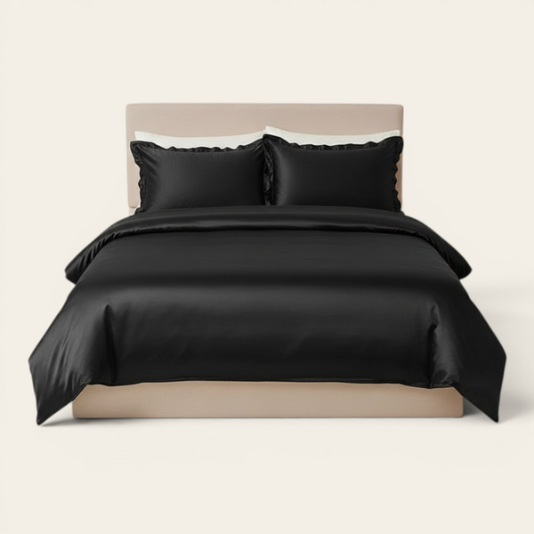 Bedding Set – Satin – Ink Black