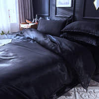 Bedding Set – Satin – Ink Black