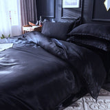 Bedding Set – Satin – Ink Black
