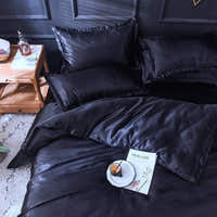Bedding Set – Satin – Ink Black