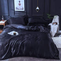 Bedding Set – Satin – Ink Black