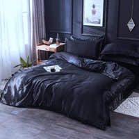 Bedding Set – Satin – Ink Black