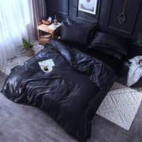 Bedding Set – Satin – Ink Black