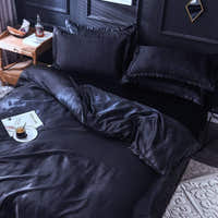 Bedding Set – Satin – Ink Black