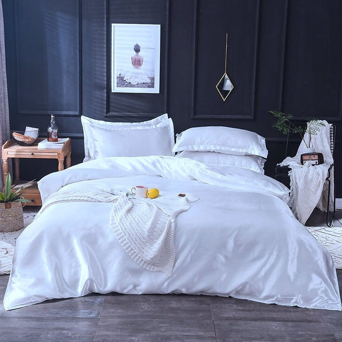 Bedding Set – Satin – Ivory Cream