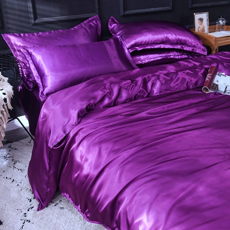Bedding Set – Satin – Plum