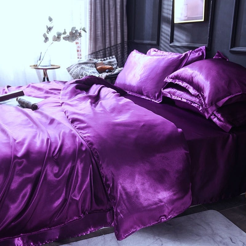 Bedding Set – Satin – Plum