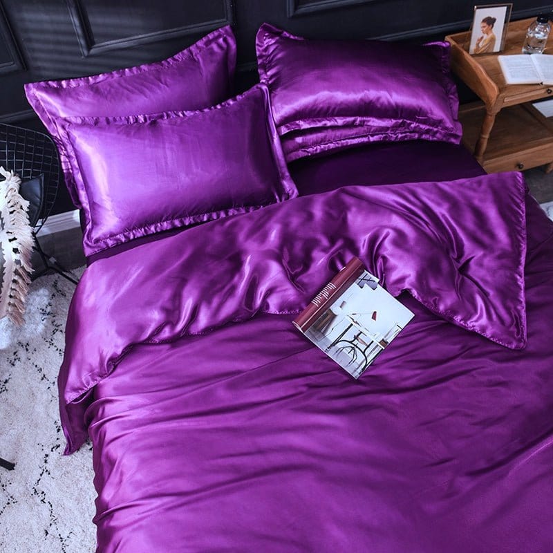 Bedding Set – Satin – Plum