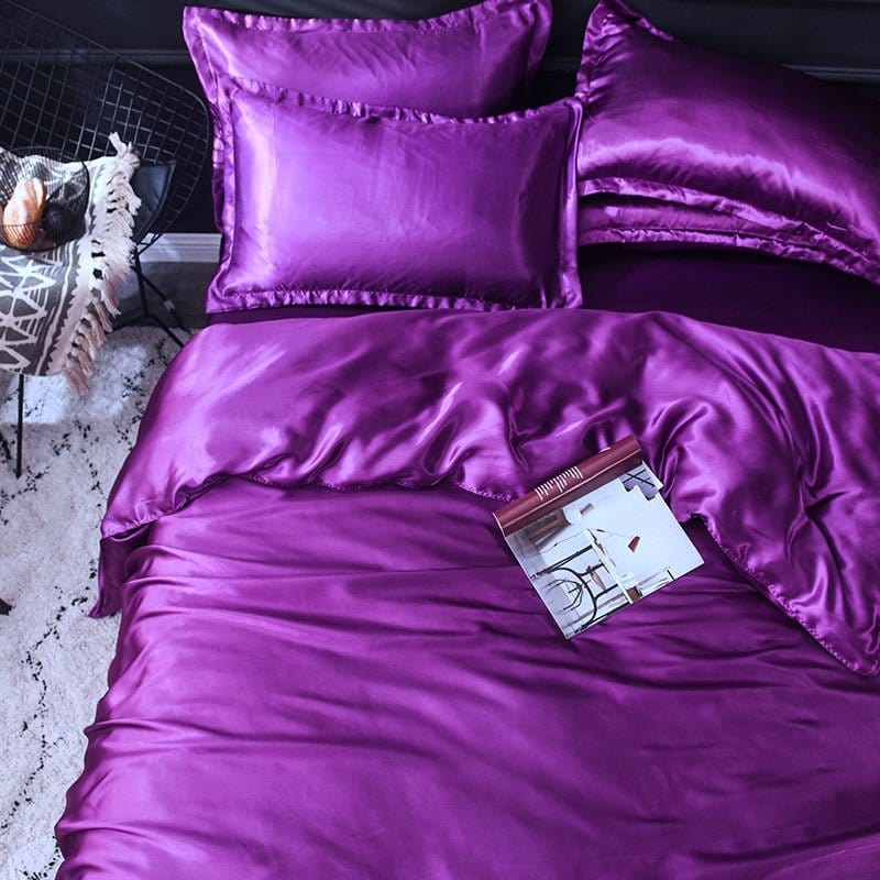 Bedding Set – Satin – Plum