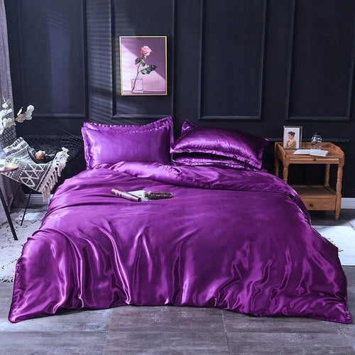 Bedding Set – Satin – Plum