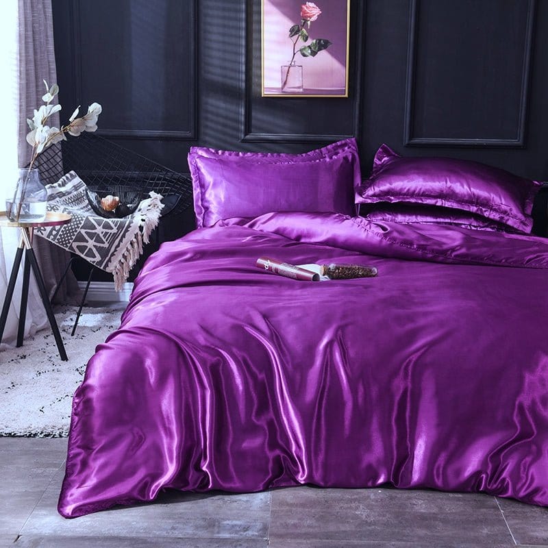 Bedding Set – Satin – Plum