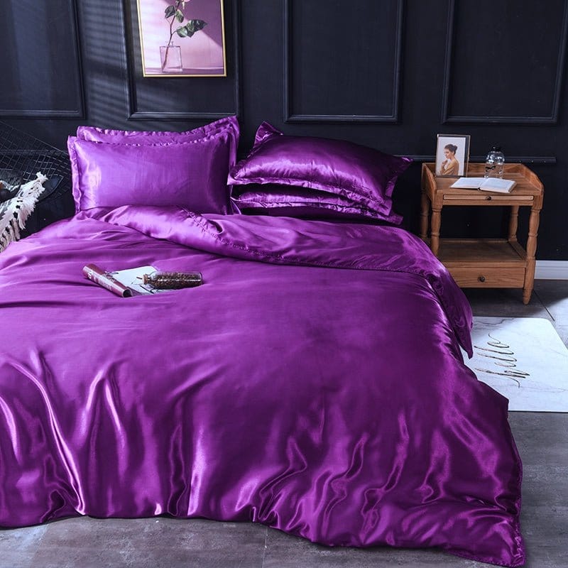 Bedding Set – Satin – Plum
