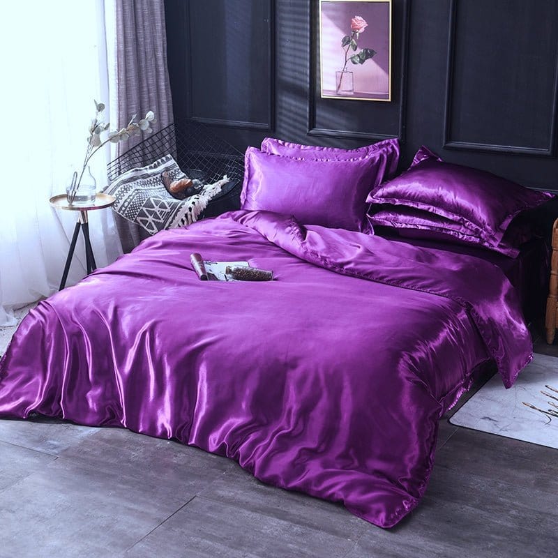 Bedding Set – Satin – Plum