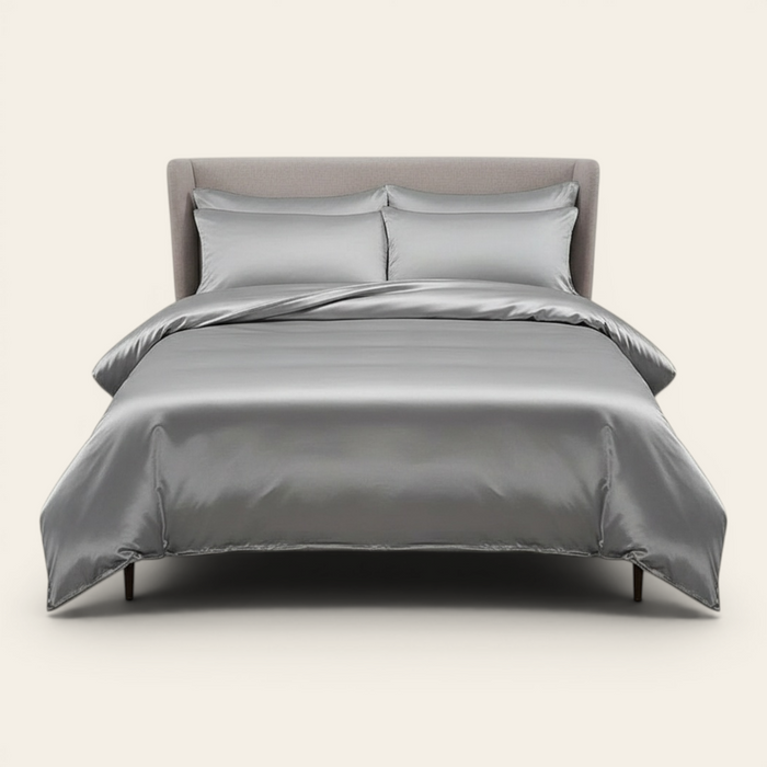 Bedding Set – Satin – Pearl Grey