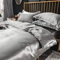 Bedding Set – Satin – Pearl Grey