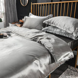 Bedding Set – Satin – Pearl Grey