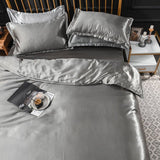 Bedding Set – Satin – Pearl Grey