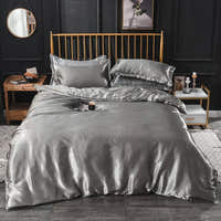 Bedding Set – Satin – Pearl Grey