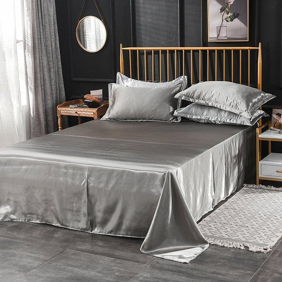 Bedding Set – Satin – Pearl Grey
