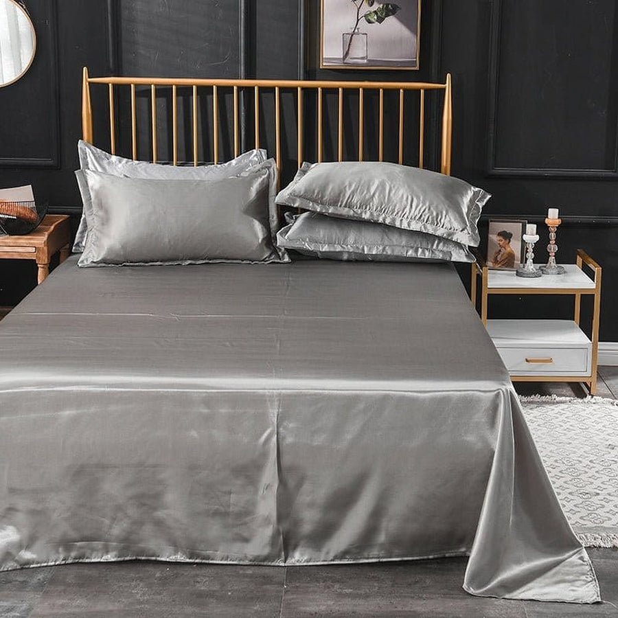 Bedding Set – Satin – Pearl Grey