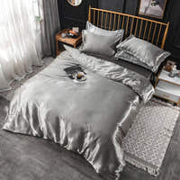 Bedding Set – Satin – Pearl Grey