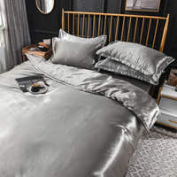 Bedding Set – Satin – Pearl Grey