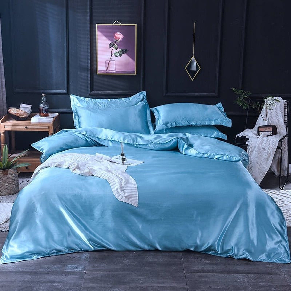 Bedding Set – Satin – Sky Mist