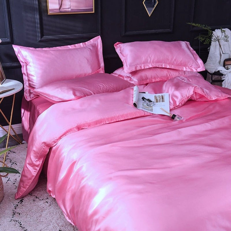 Bedding Set – Satin – Fuchsia