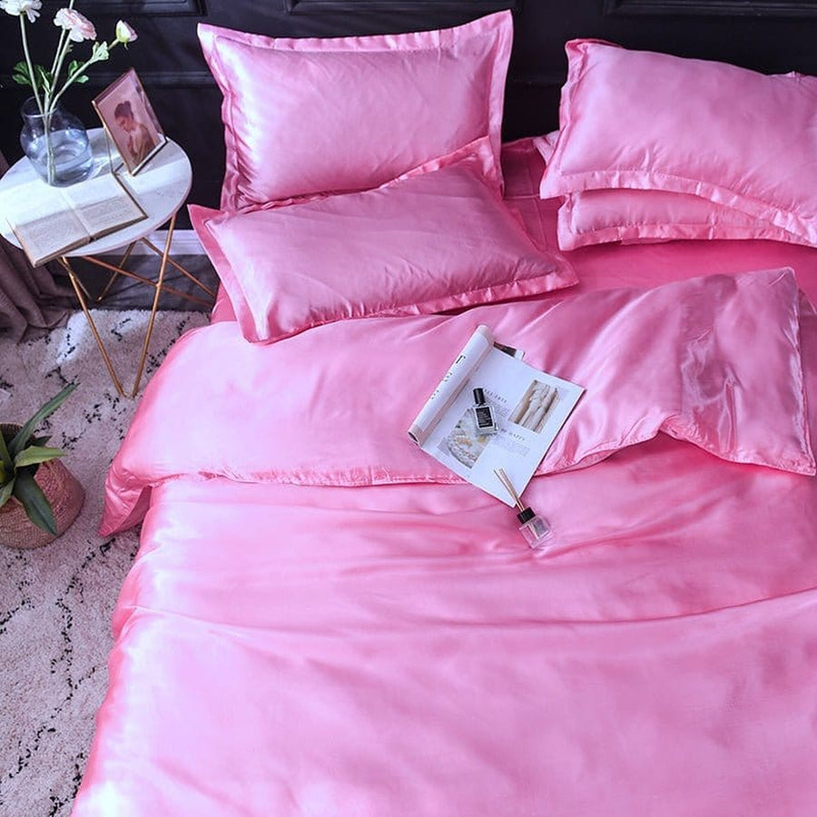 Bedding Set – Satin – Fuchsia