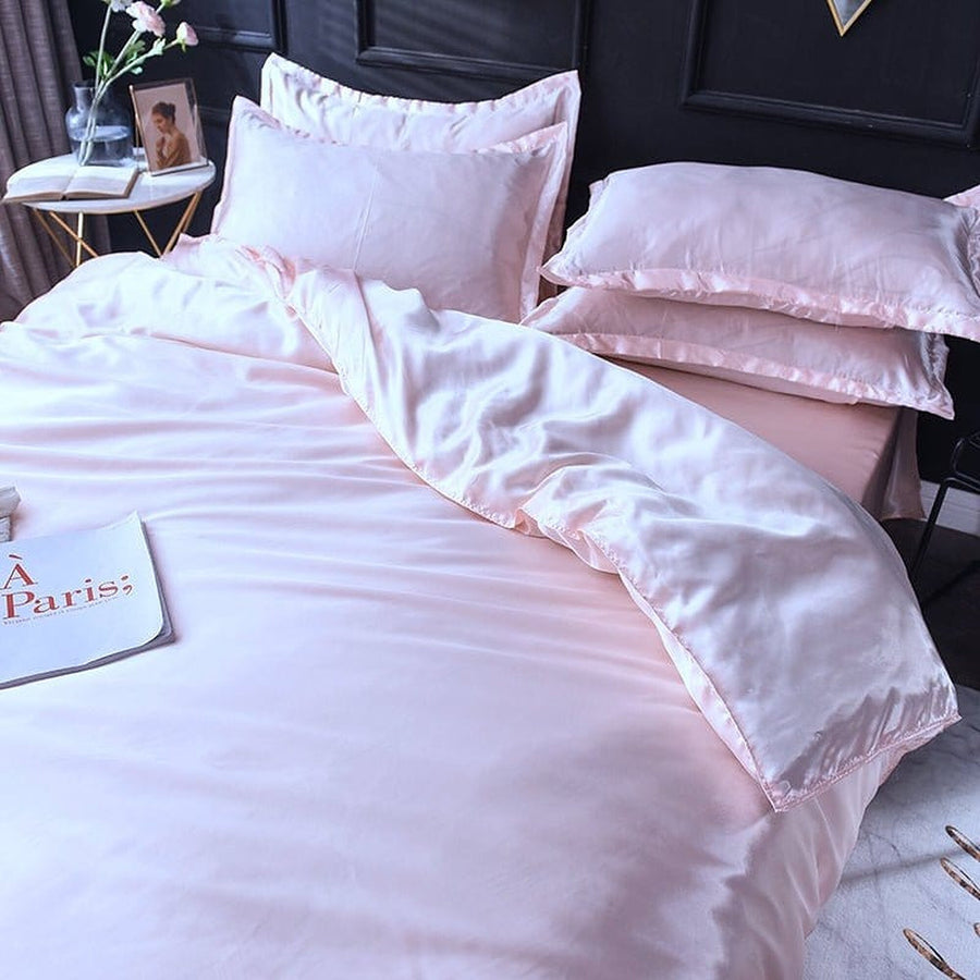 Bedding Set – Satin – Pearl White