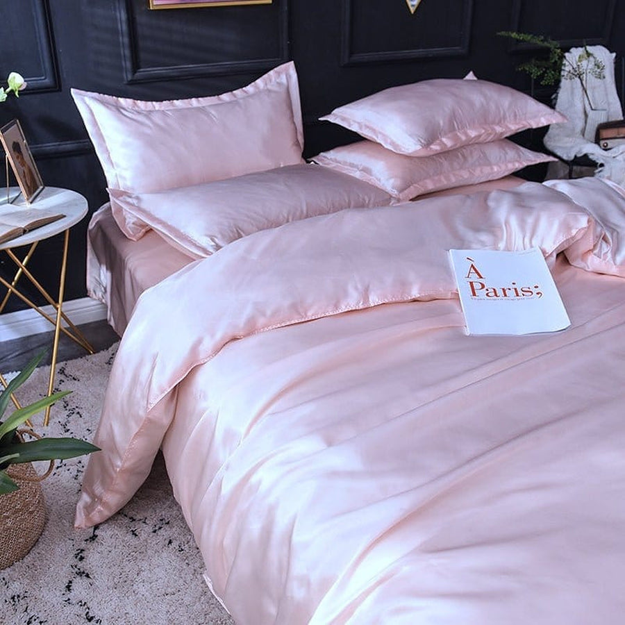 Bedding Set – Satin – Pearl White